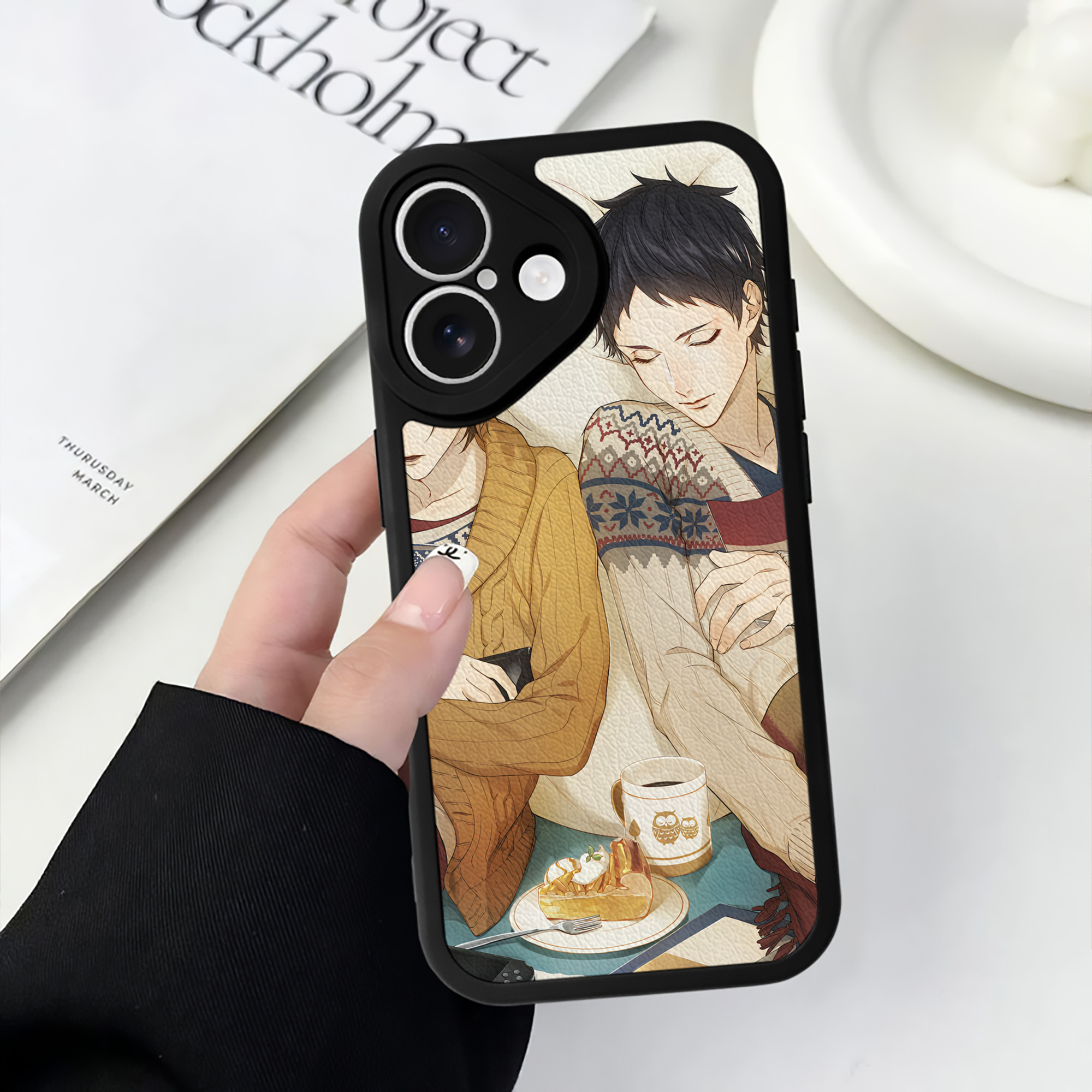 （画像用） ハイキュー!! Haikyu!! 【iPhone 16シリーズ対応】シリコンスマホケース（レザー調） 材質：シリコン